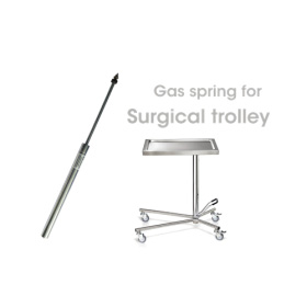 Gas spring for surgical trolley