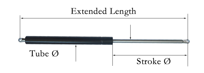 measure RV bed lift struts