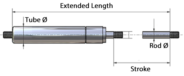 Stainless Steel Gas Struts