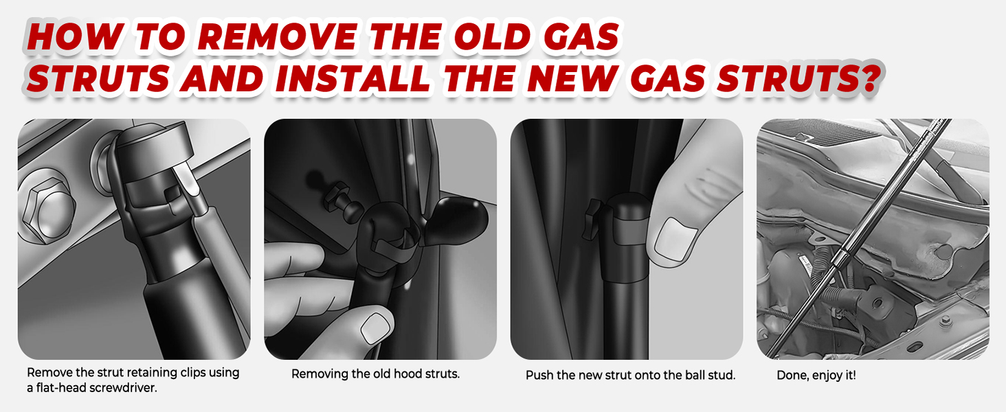 Hood Struts - How to Operate the Hood Safely 3 car hood shocks